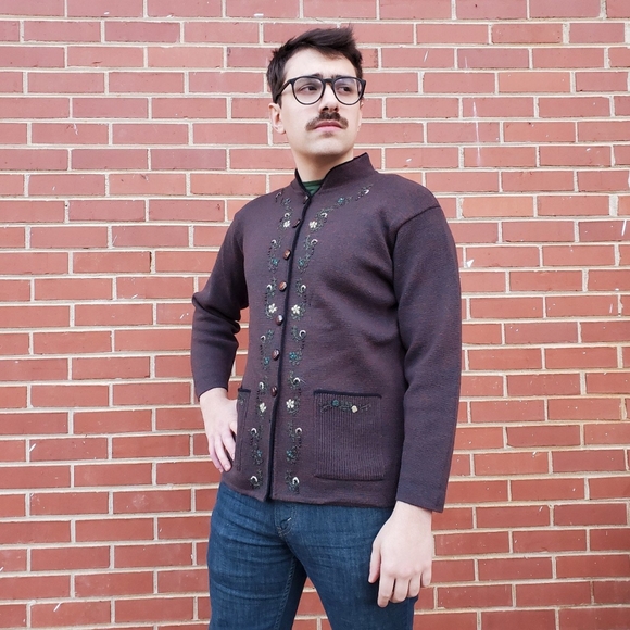 Vintage Embroidered Knit Sweater by Hongque - Picture 2 of 4